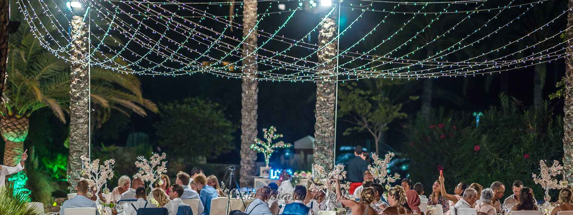 List of services for your wedding in Spain - example of fairy tale lighting