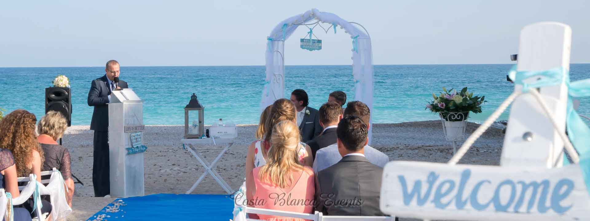 Spain wedding packages all inclusive on the beach ceremony